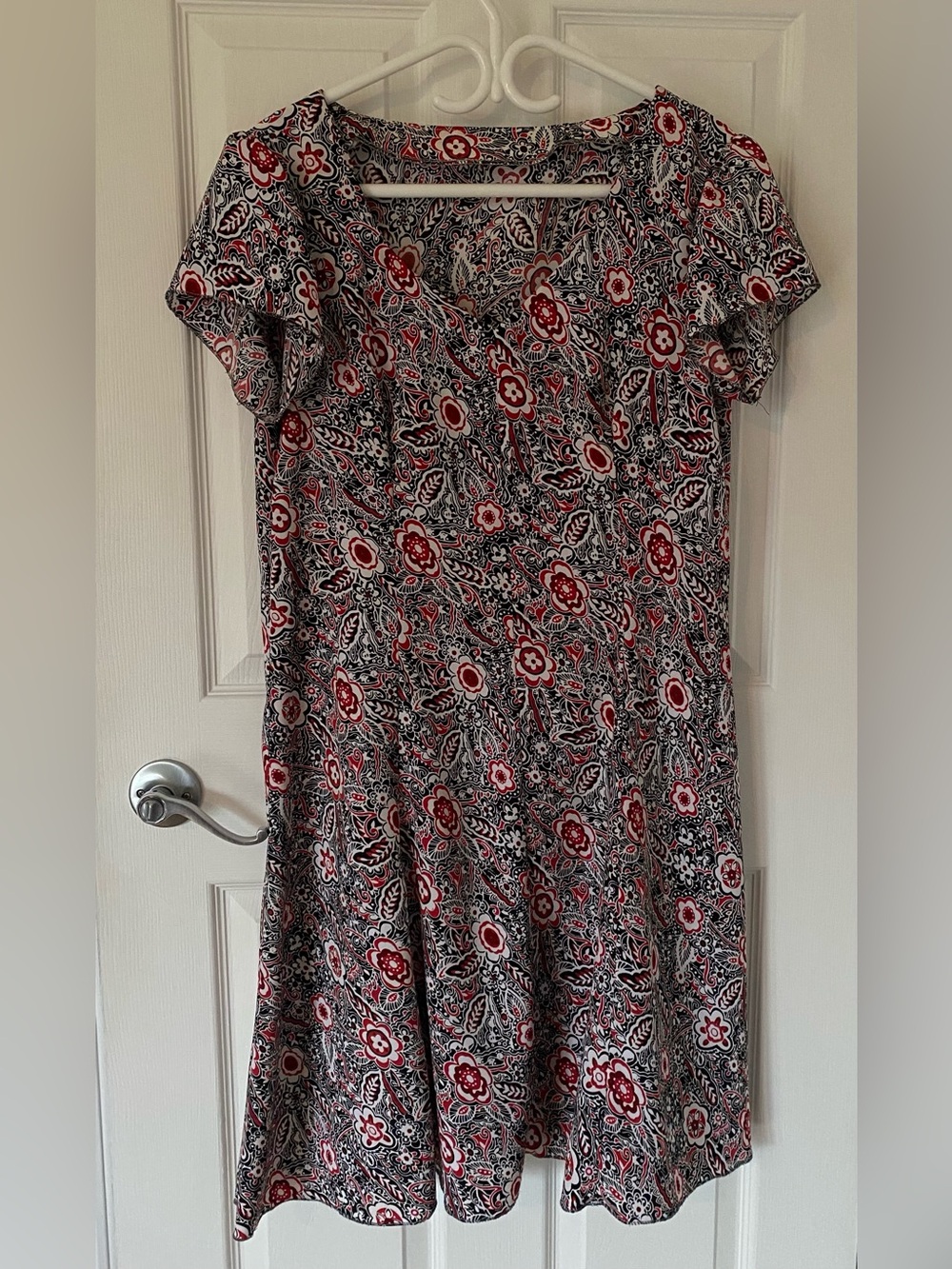 Handmaid Floral Print Red & Black Women’s Dress